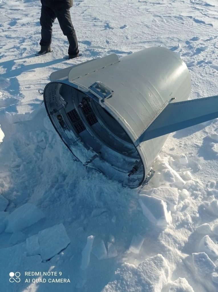 В Рязанской области местные жители обнаружили защитный колпак двигателя ракеты «Кинжал»