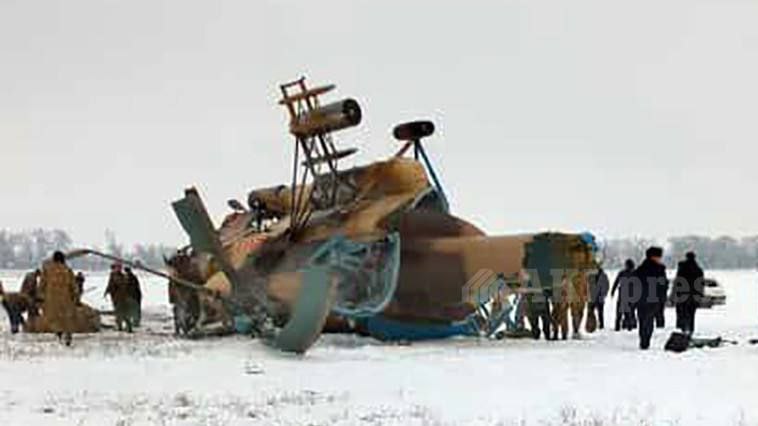 В районе села Достук около Бишкека упал вертолет Ми-8МТВ ВВС Кыргызстана