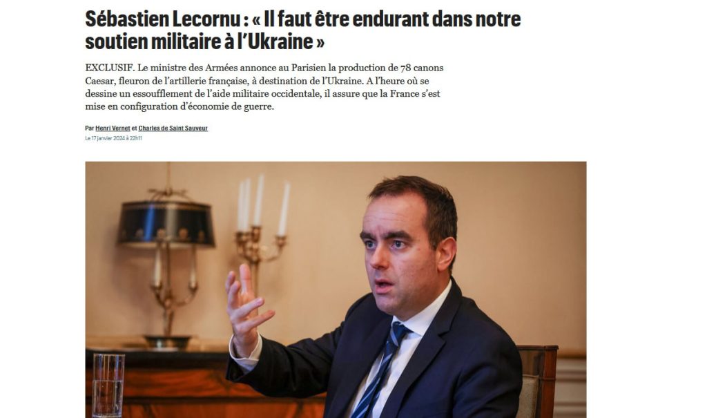 Французский министр обороны заявил о разочаровании от контрнаступа ВСУ