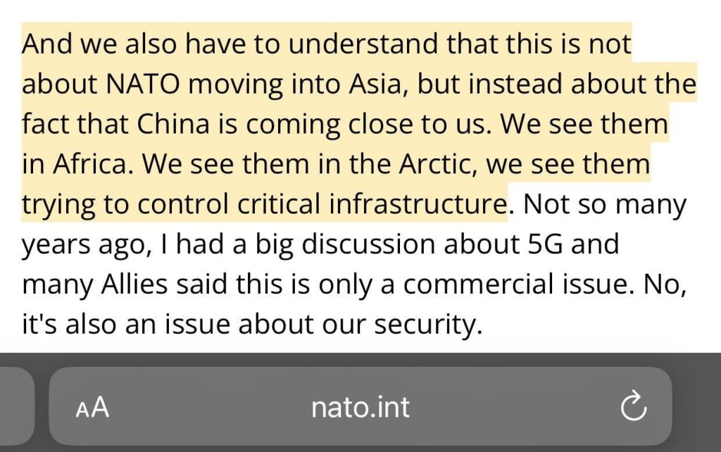 Китай приближается к НАТО – Столтенберг
