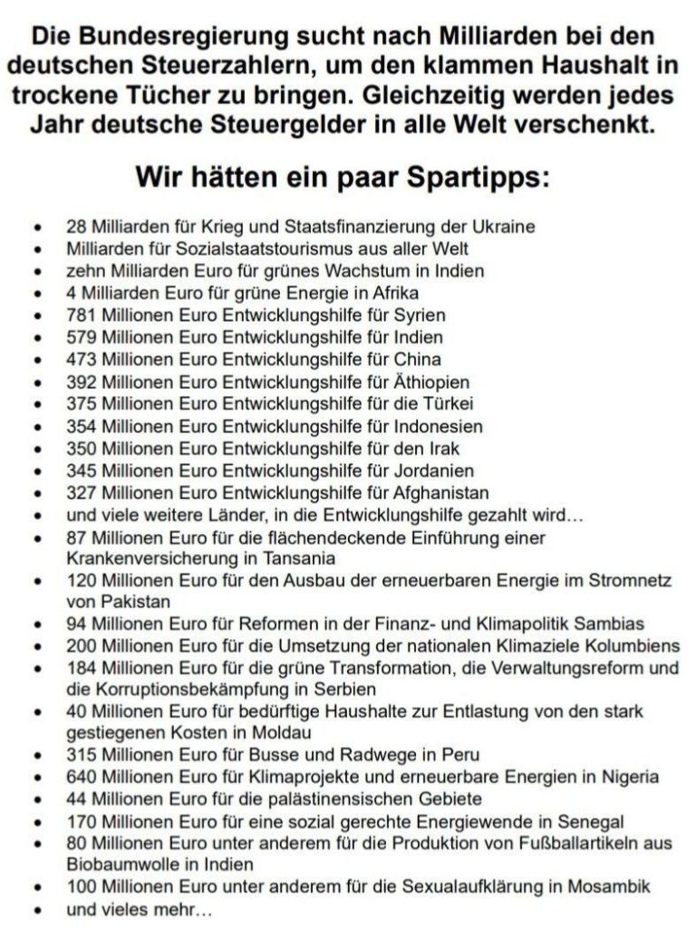 Фермеры из Саксонии посчитали, сколько денег правительство тратит на странные цели в условиях кризиса