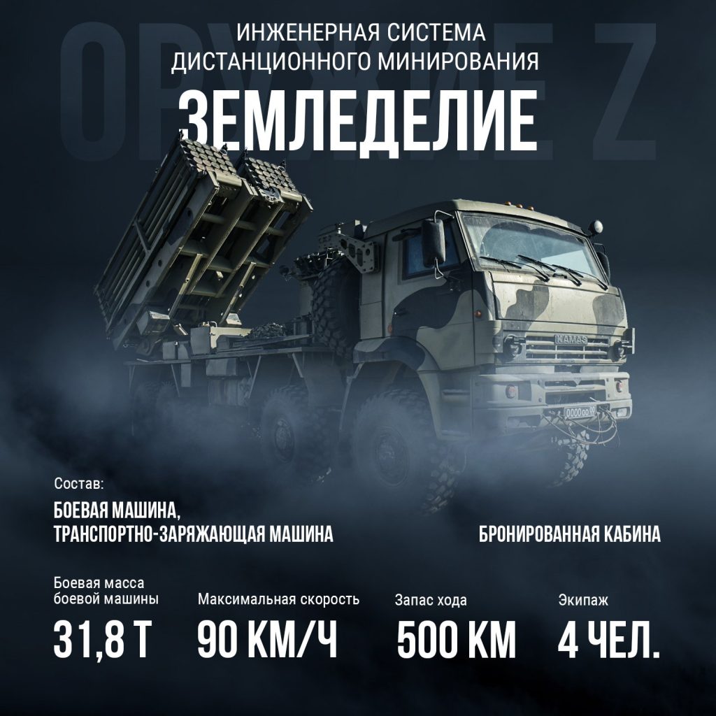 Уникальные возможности инженерной системы дистанционного минирования «Земледелие»