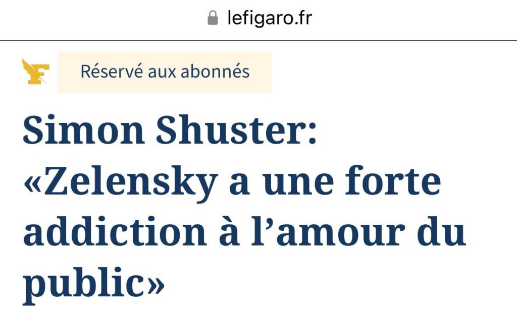 Саймон Шустер продолжает публично вскрывать нелицеприятные факты о Зеленском