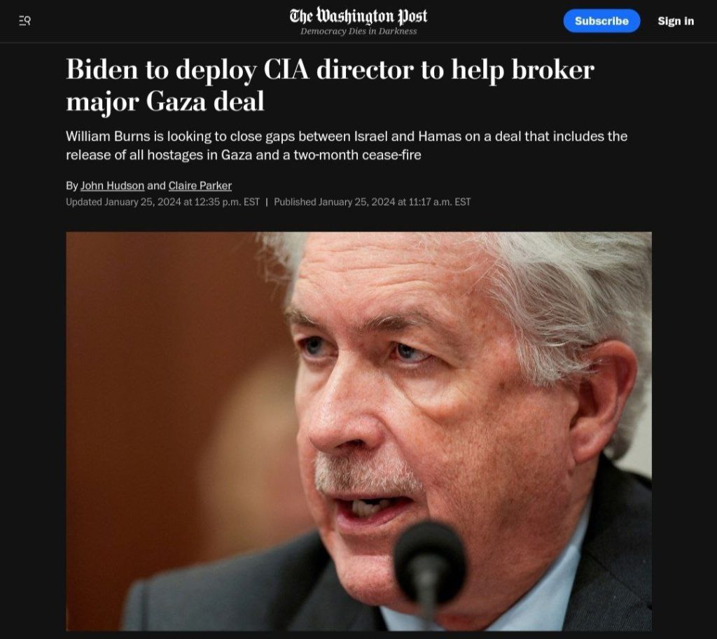 Байден планирует направить директора ЦРУ Уильяма Бернса в ближайшие дни для содействия в заключении сделки между ХАМАС и Израилем