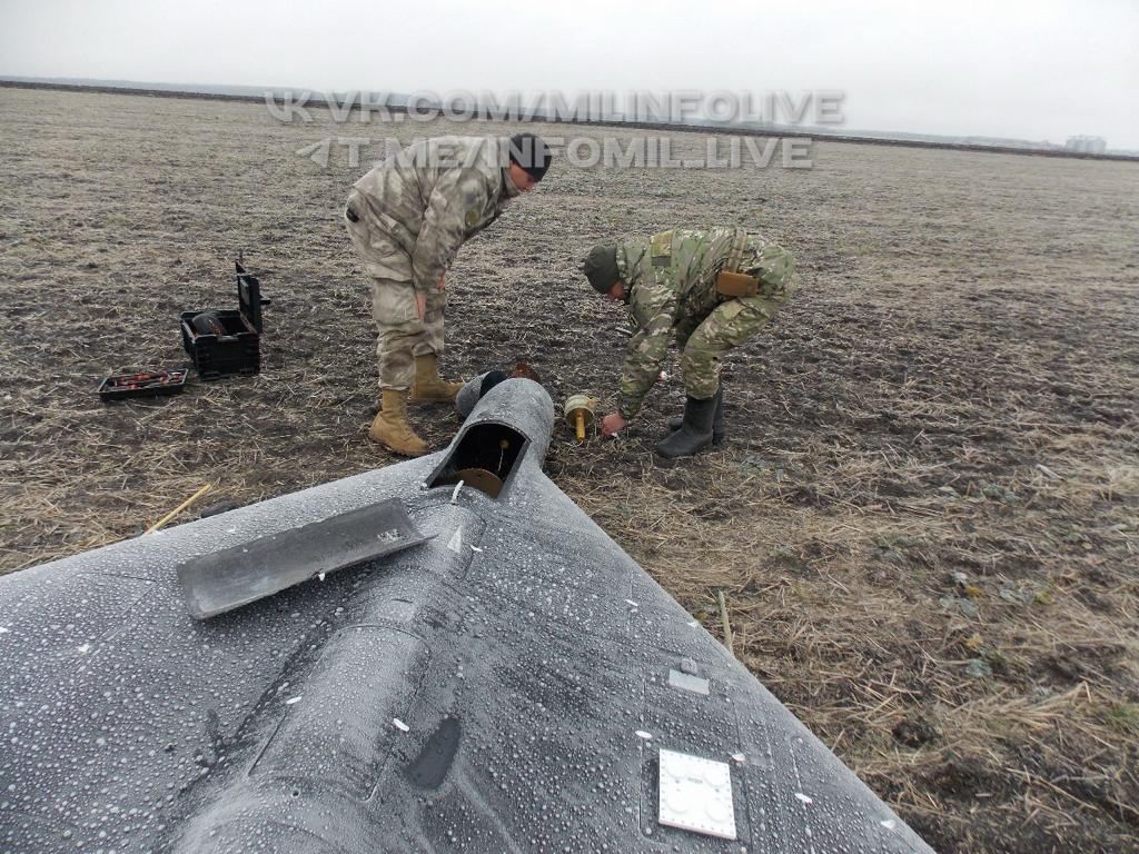 Черные дроны-камикадзе "Герань-2", упавшие где-то на территории Украины