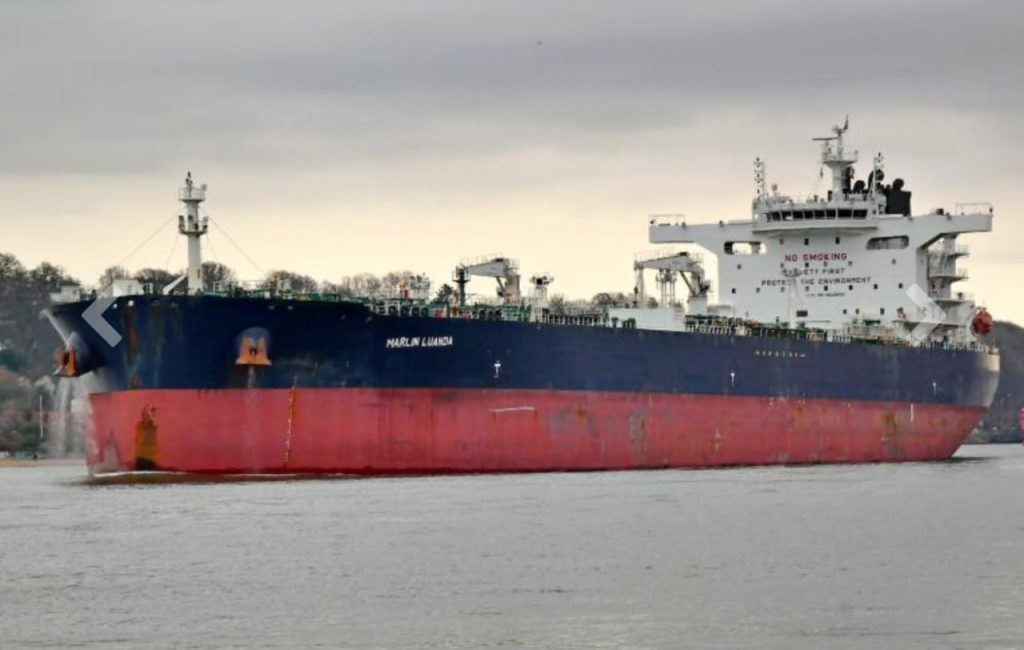 Британский танкер MARLIN LUANDA с грузом сырой нефти на борту атакован хуситами в Аденском заливе