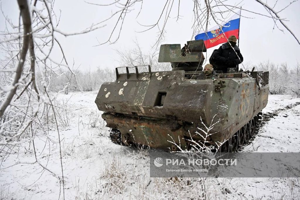 Трофейный БТР YPR-765 ВСУ, захваченный бойцами 200-й мотострелковой бригады Северного флота на Бахмутском направлении
