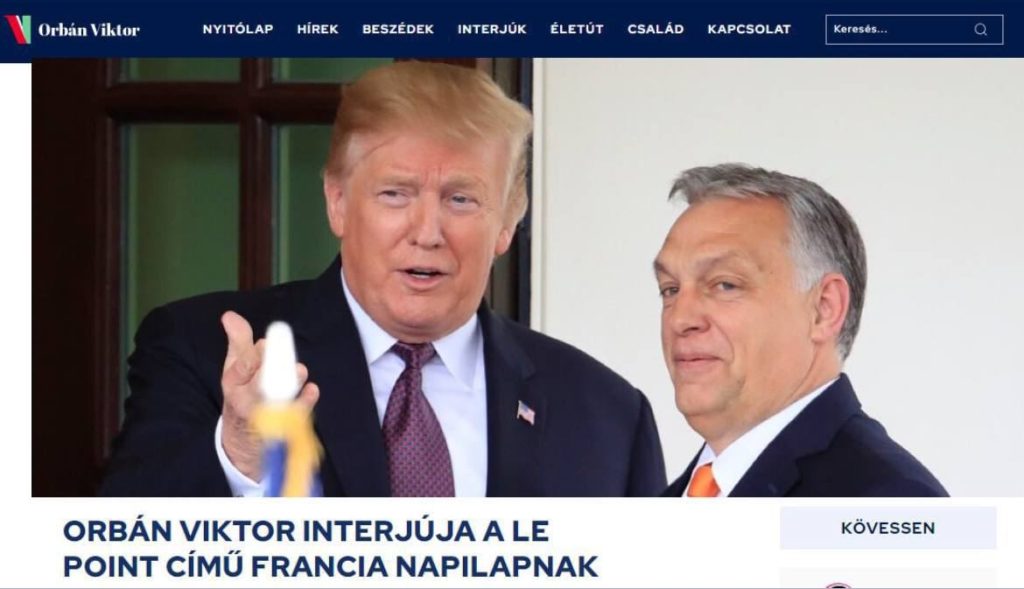«У мира есть имя — Дональд Трамп» – премьер-министр Венгрии Орбан