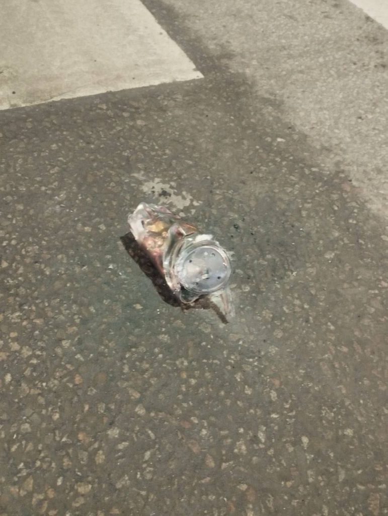 Обломки сбитых ракет на территории Белгорода