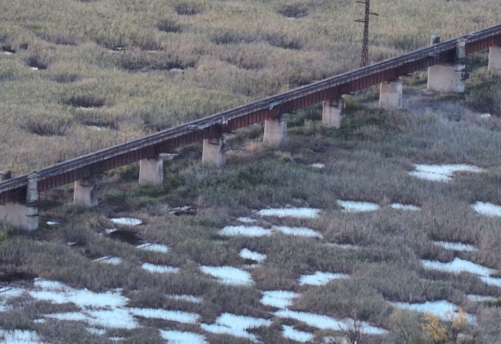 Херсонское направление, железнодорожный мост, раннее январское утро