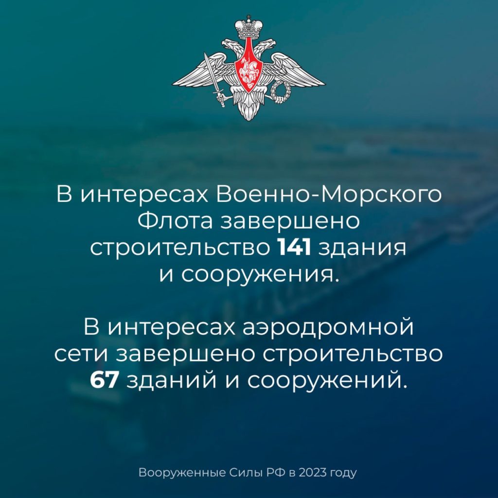 Итоги 2023: Военно-строительный комплекс - Минобороны России