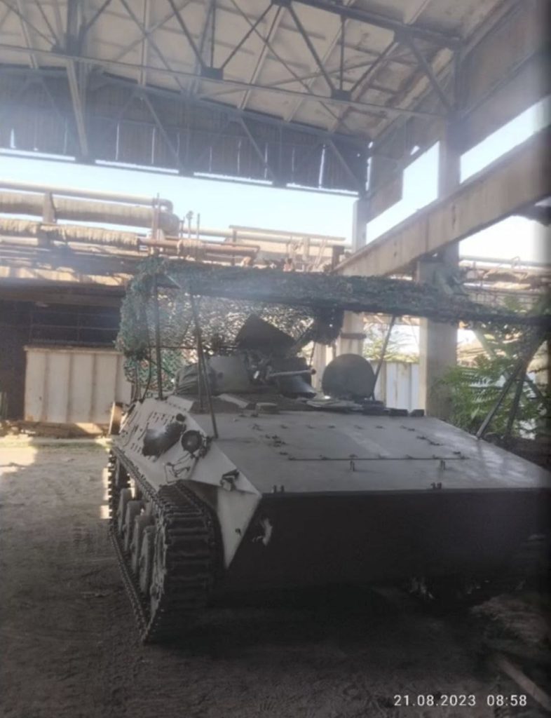 Словенская БМП M80A с тоненьким андроновым козырьком на вооружении 24-й мехбригады ВСУ