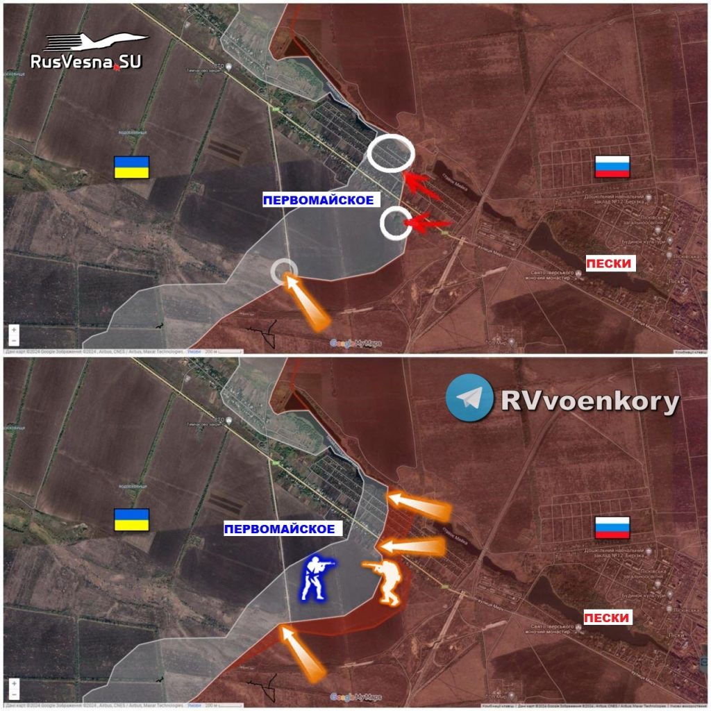 Армия России штурмует Первомайское, продвинувшись на 500 м на фланге Авдеевки