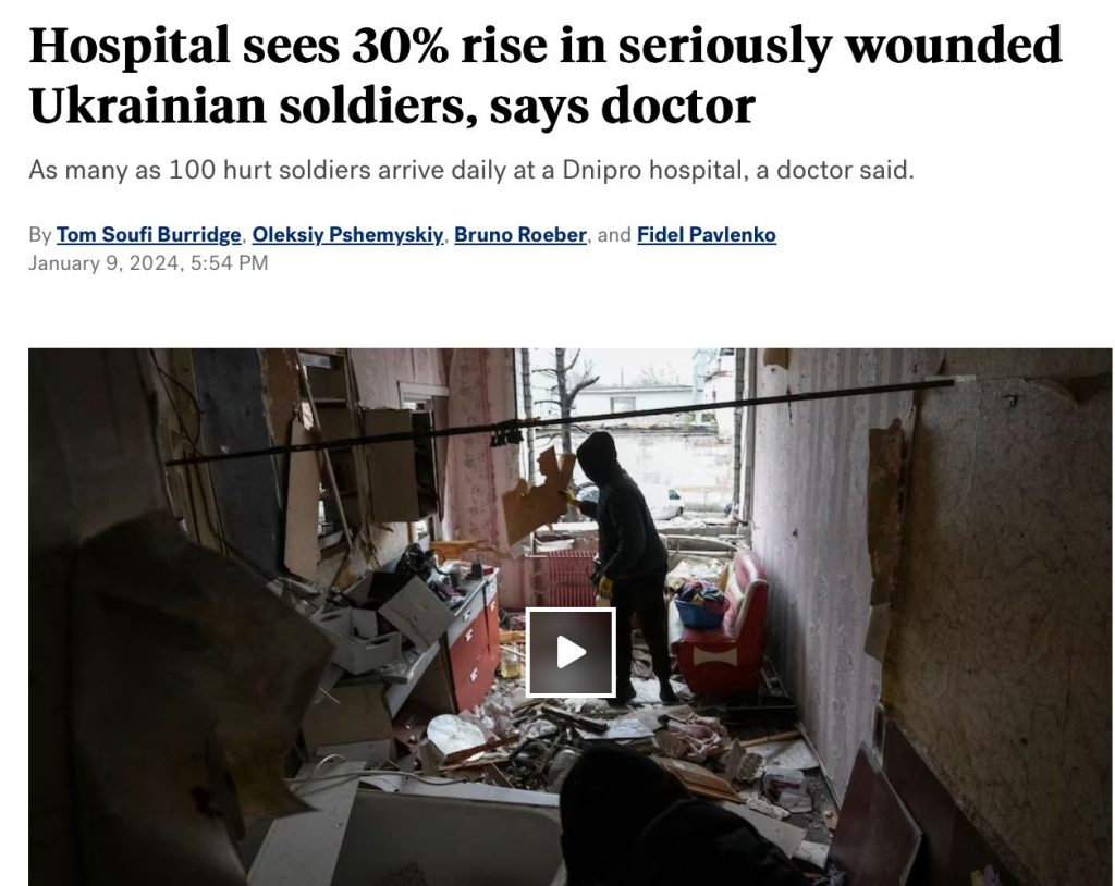ABC: число тяжелораненых ВСУшников увеличилось на 30%