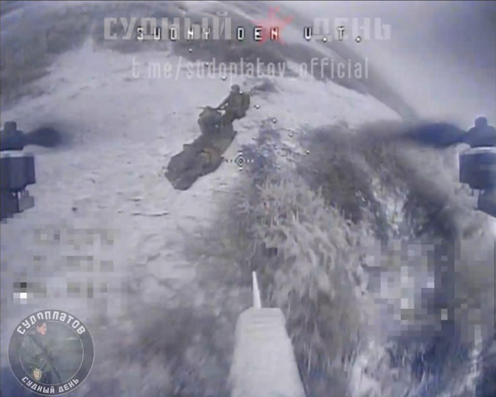 Бомбардировка дронами-камикадзе «ВТ-40» пехоты и позиций укронацистов