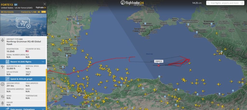 Активность авиации НАТО у Крыма