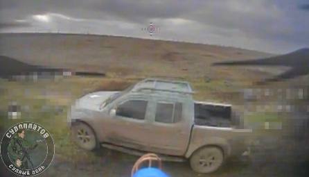 Пикап - поражен. В Донецкой области