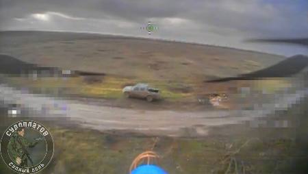 Пикап - поражен. В Донецкой области