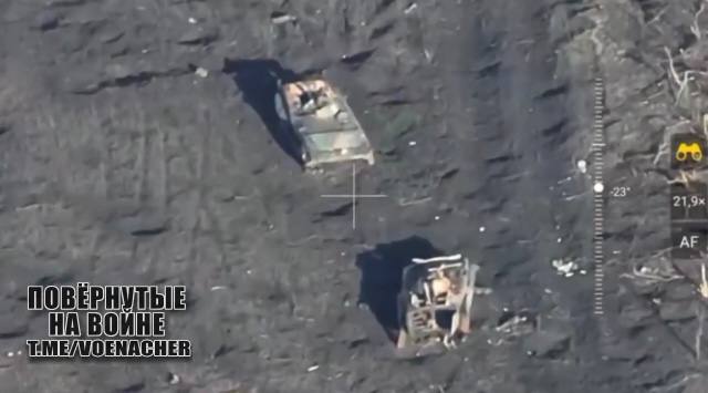 БМП-1 - уничтожена. Южнее с. Новопрокоповка в Запорожской области