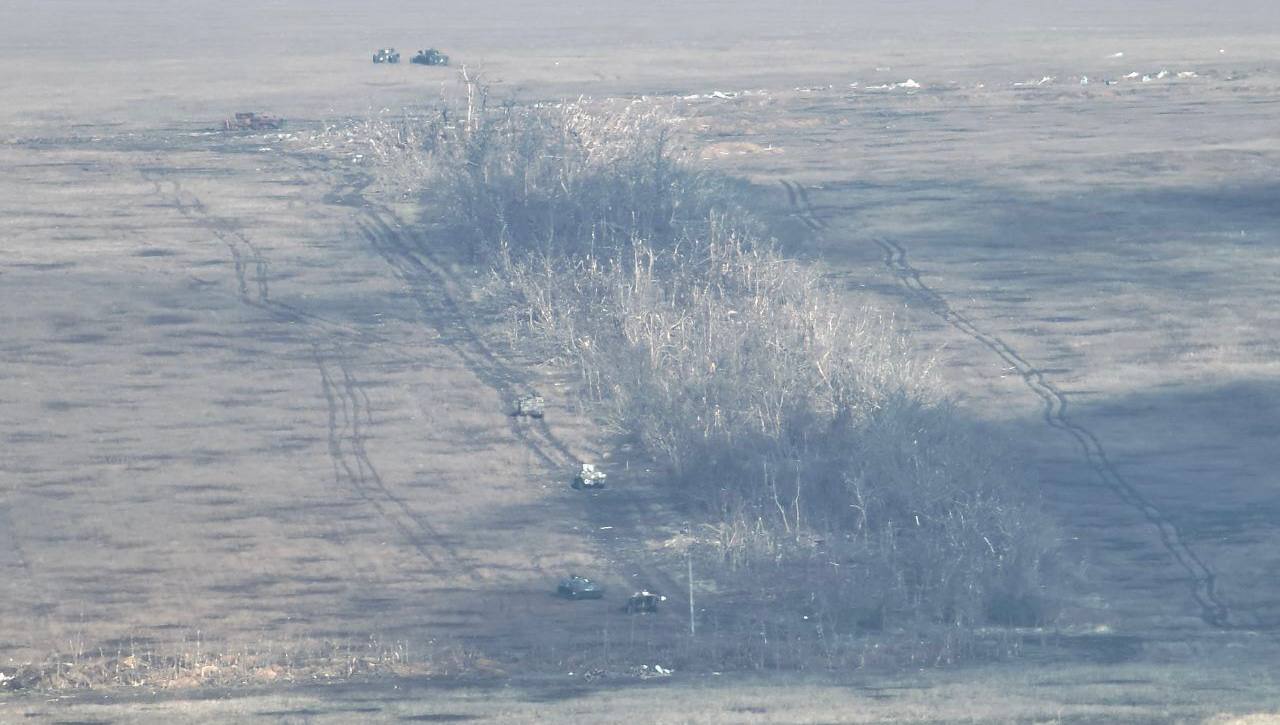 БМП-1 - уничтожена. Южнее с. Новопрокоповка в Запорожской области