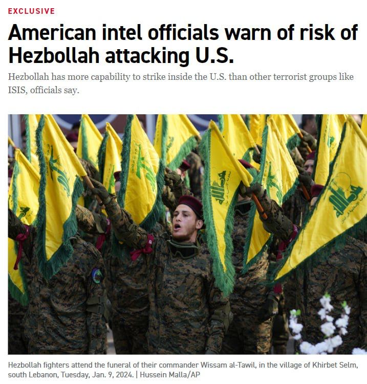 Американская разведка предупредила о риске нападения «Хезболлы» на США – Politico