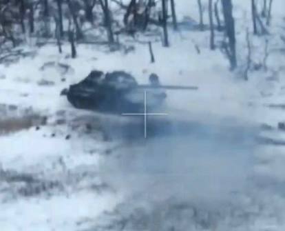 Т-64БВ - уничтожен. Донецкая область