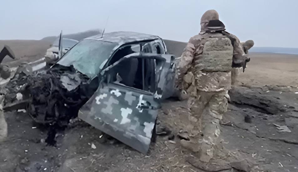 Пикап - уничтожен. В Донецкой области 13.01.2024