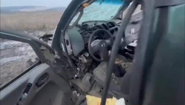 Пикап - уничтожен. В Донецкой области 13.01.2024