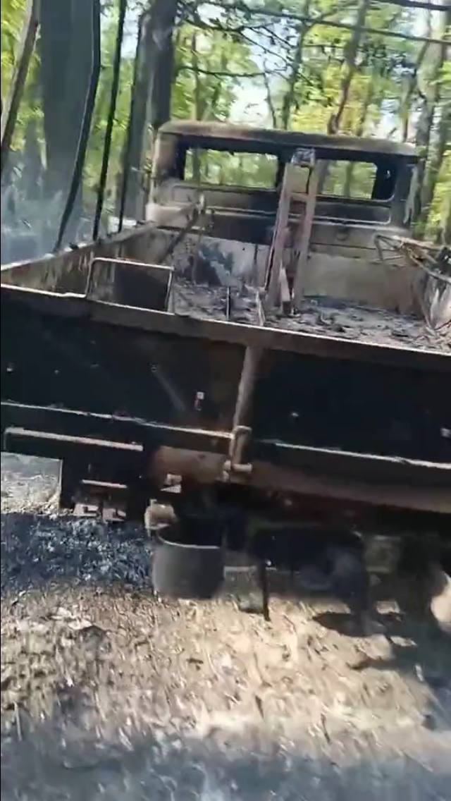 ГАЗ-66 - уничтожен. В Донецкой области