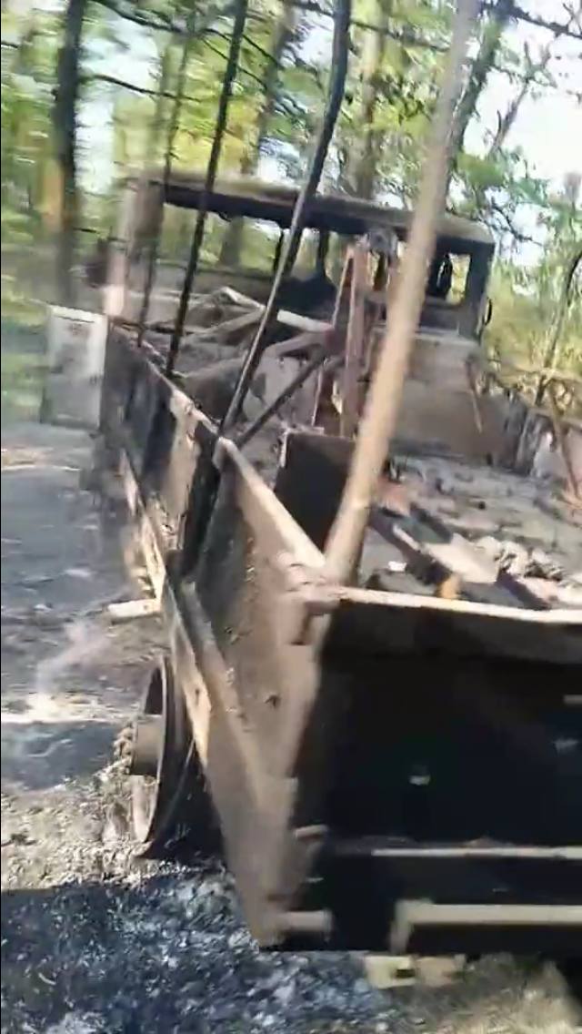 ГАЗ-66 - уничтожен. В Донецкой области