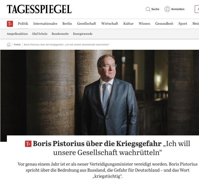 Министр обороны Германии считает, что нападение России на страны Запада маловероятно