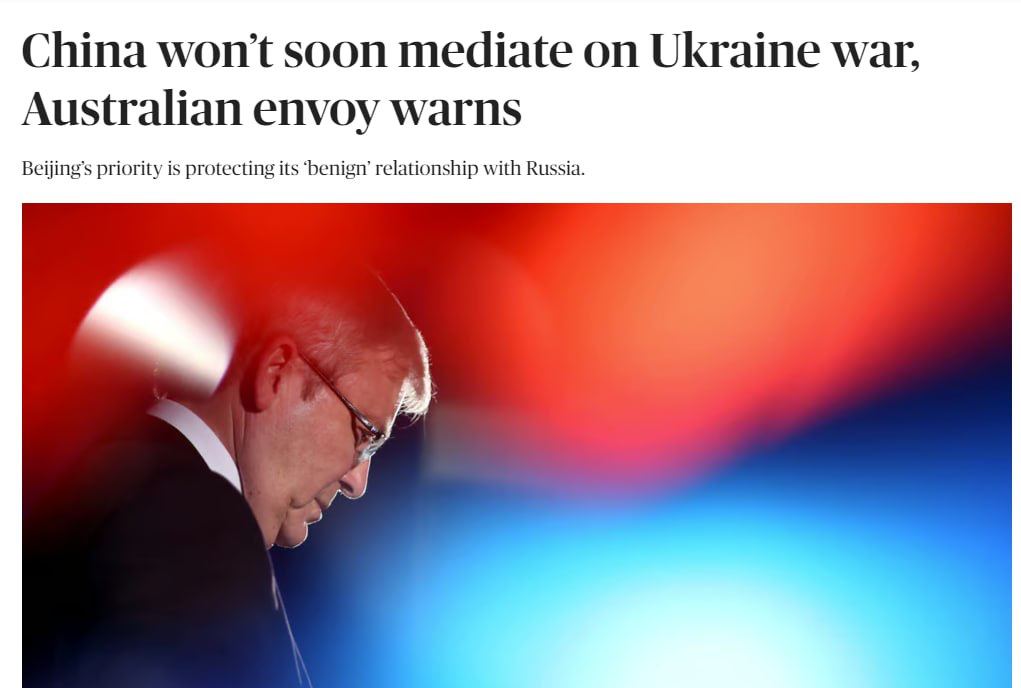 Китай не станет посредником между Россией и Украиной – посол Австралии в США