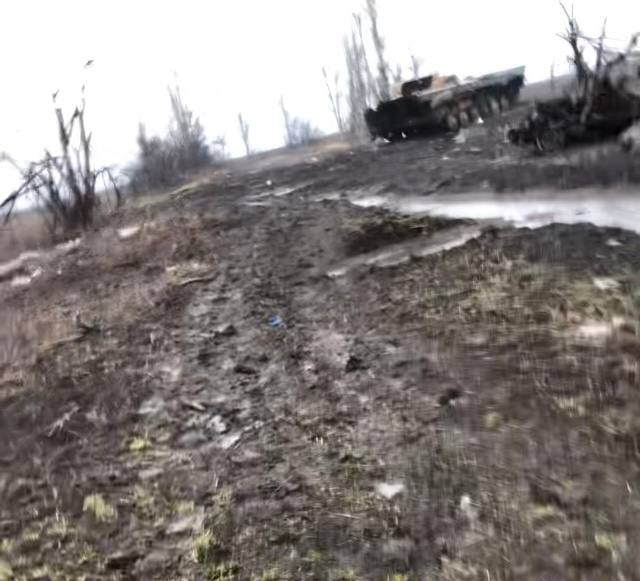 БМП-1 - уничтожена. Близ Артемовска - Подоляка