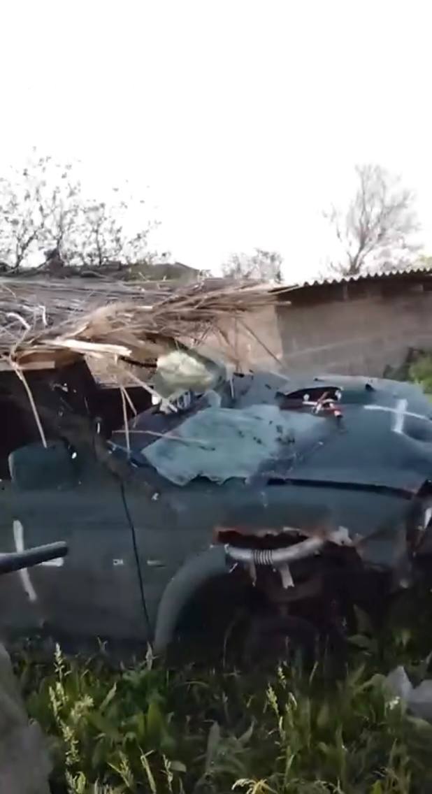 Пикап - уничтожен. Близ г. Марьинка Донецкой области