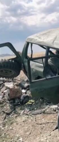 Внедорожник - уничтожен. Близ Артемовска, Донецкая область