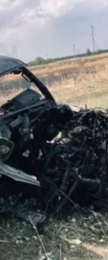 Внедорожник - уничтожен. Близ Артемовска, Донецкая область