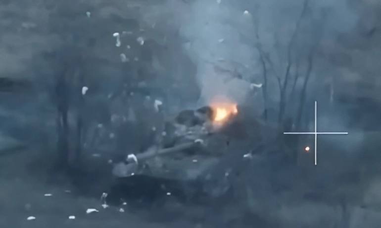 Т-72Б - уничтожен. У с. Вербовое Запорожской области