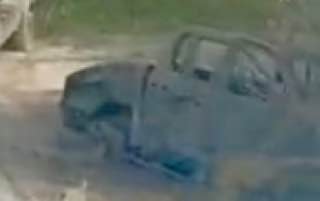 Пикап - уничтожен. Близ Артемовска, Донецкая область