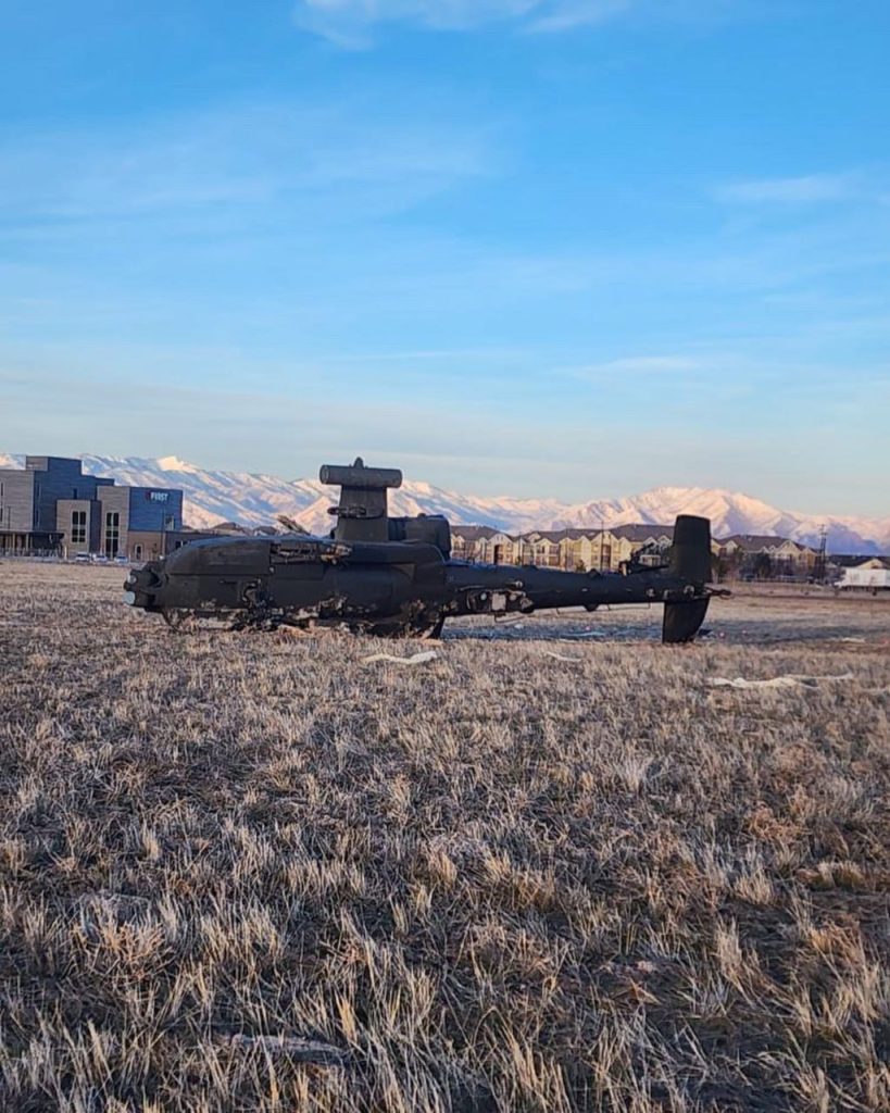 Ударный вертолет AH-64 Национальной гвардии США потерпел крушение в штате Юта