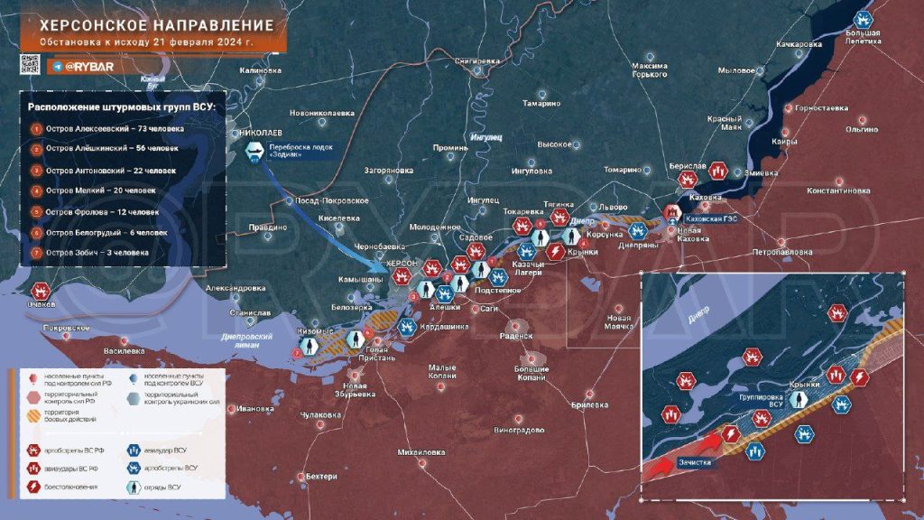 Херсонское направление: усиление группировки ВСУ в Крынках