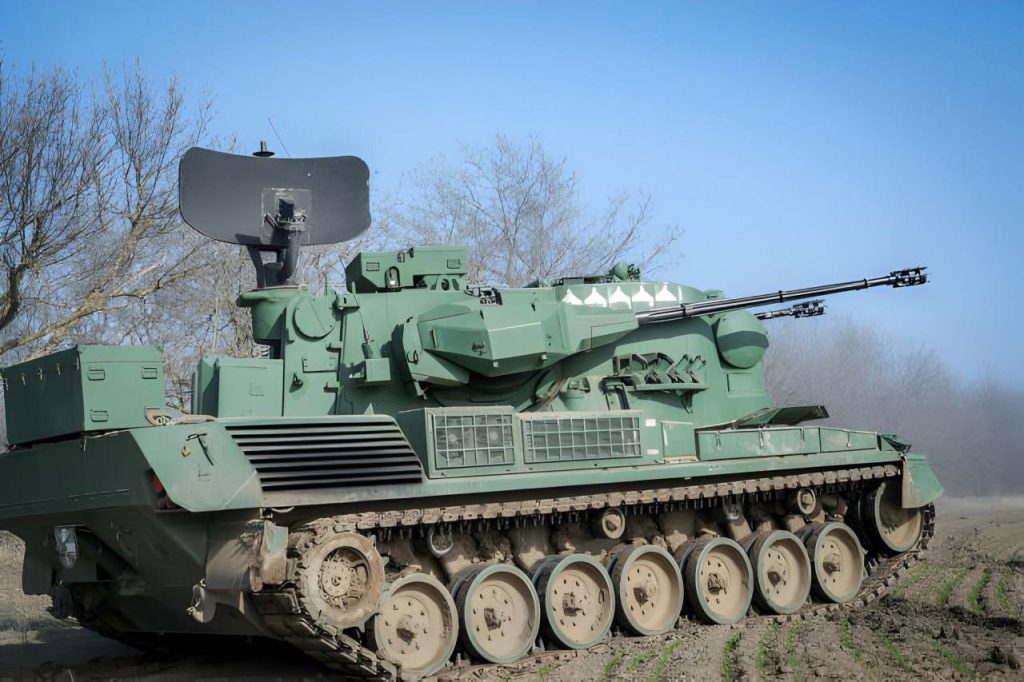 Немецкая ЗСУ «Gepard» ВСУ в Одесской области, февраль 2024 года