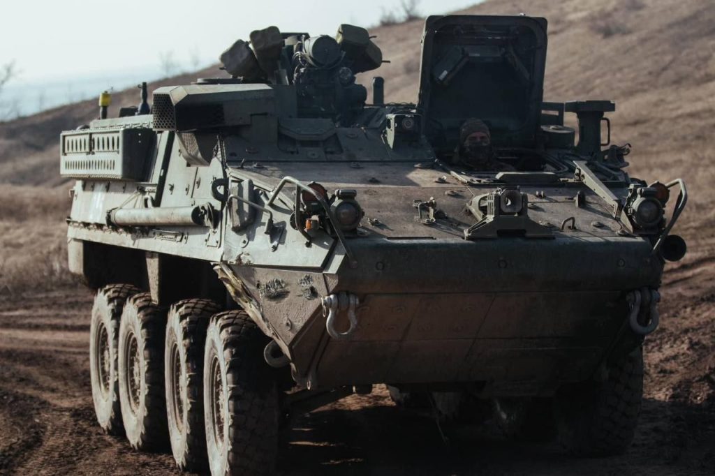 Американские бронетранспортёры М1126 Stryker на вооружении 80-й ОДШБр ВСУ