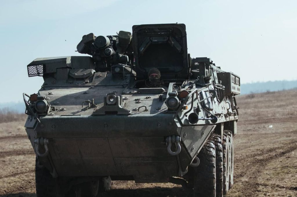 Американские бронетранспортёры М1126 Stryker на вооружении 80-й ОДШБр ВСУ
