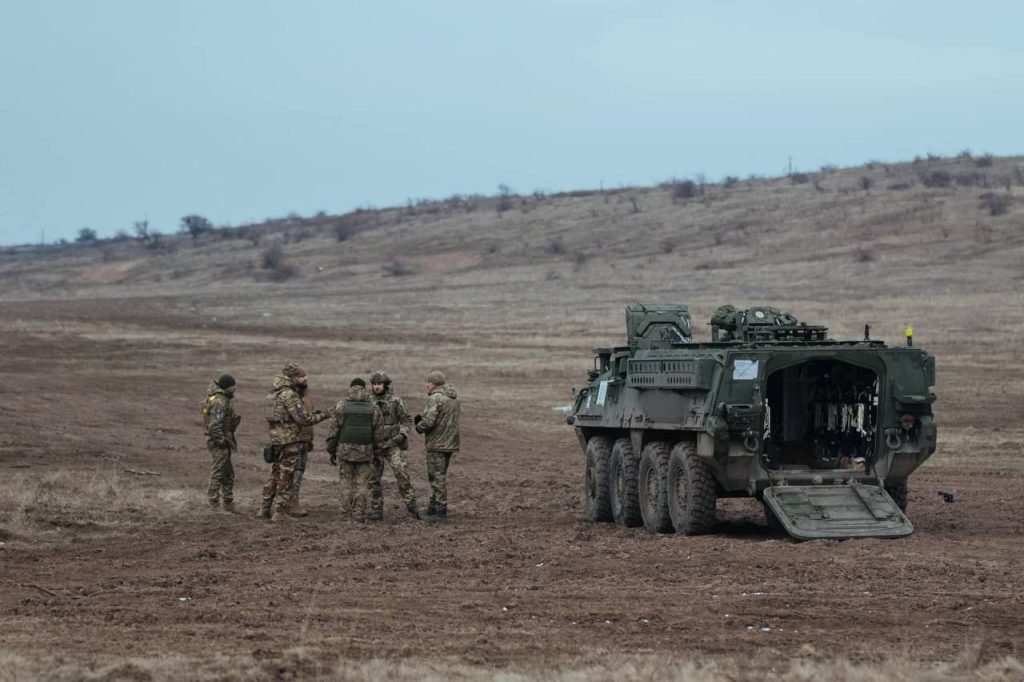Американские бронетранспортёры М1126 Stryker на вооружении 80-й ОДШБр ВСУ
