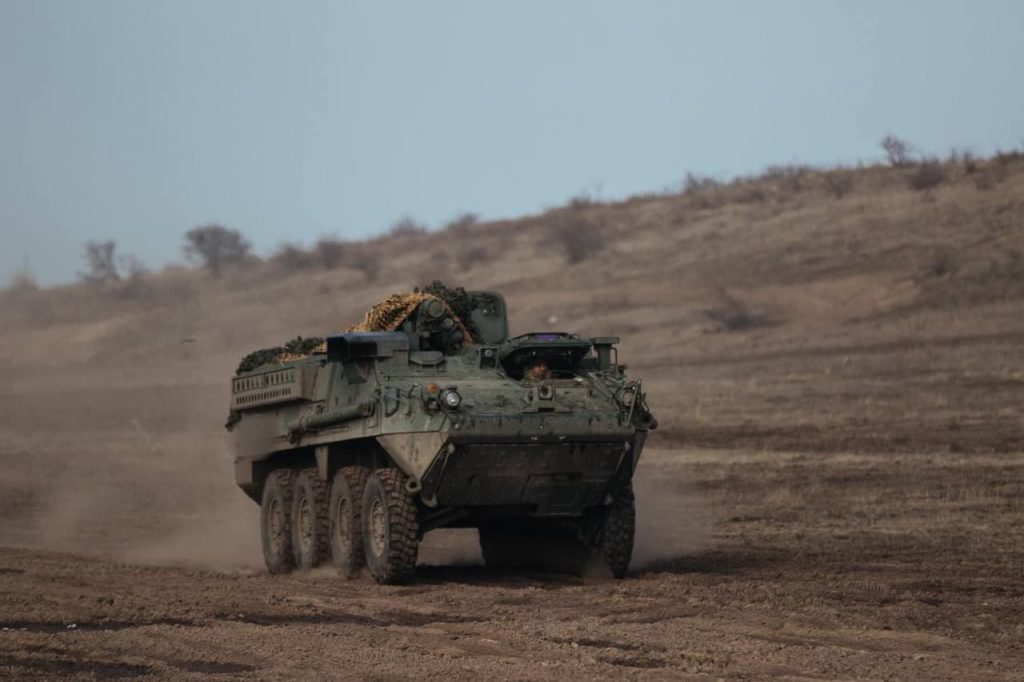 Американские бронетранспортёры М1126 Stryker на вооружении 80-й ОДШБр ВСУ