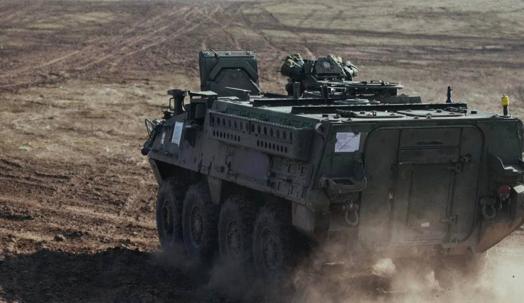 Американские бронетранспортёры М1126 Stryker на вооружении 80-й ОДШБр ВСУ