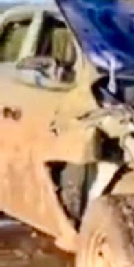 Пикап - поврежден. У с. Работино Запорожской области