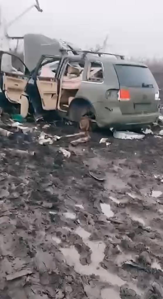 Внедорожник - уничтожен. Где-то в зоне СВО