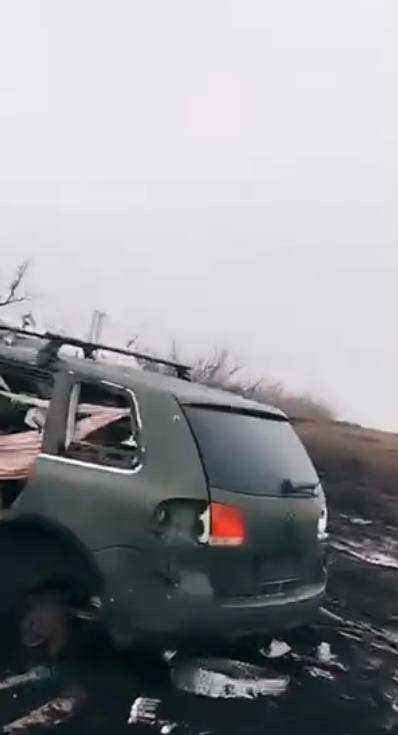 Внедорожник - уничтожен. Где-то в зоне СВО