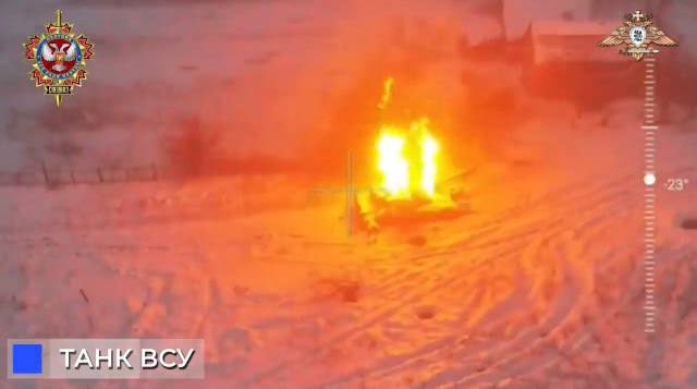 Т-64БВ - уничтожен. В с. Богдановка Донецкой области